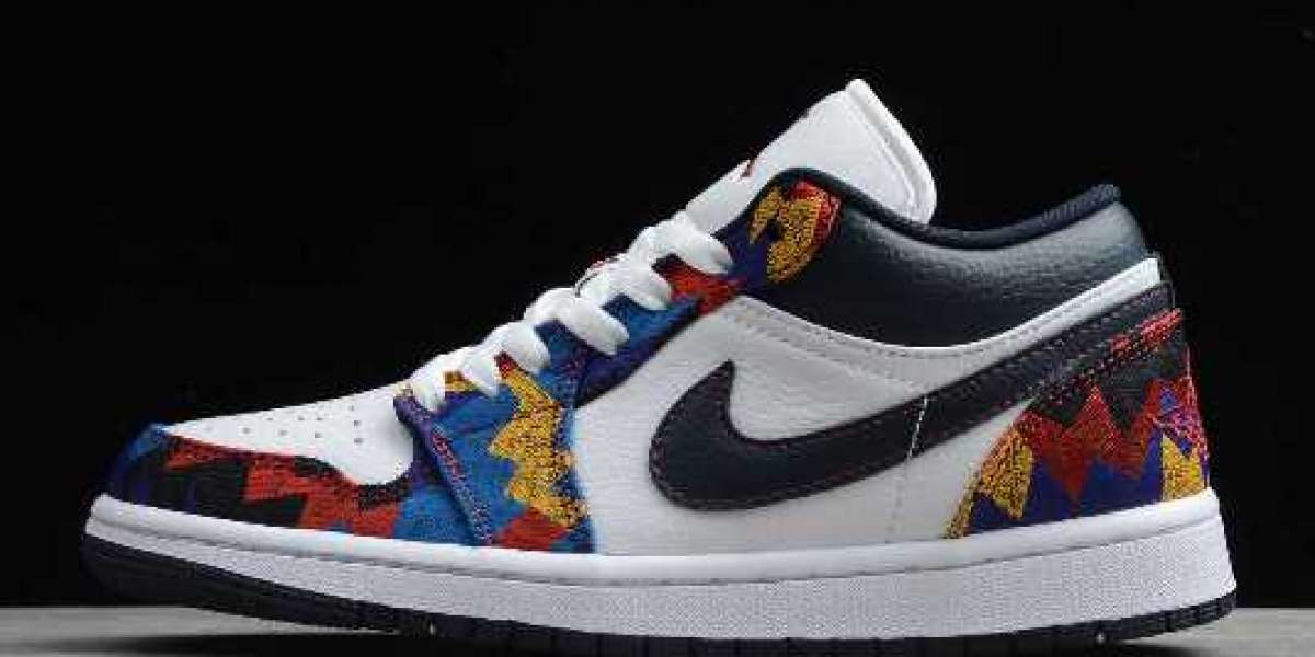 Low AJ1 pure original version rainbow zigzag blue shipment