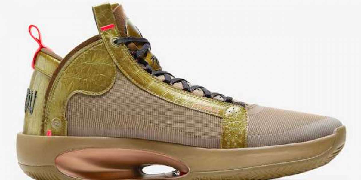 Air Jordan 34 “Bayou Boys” PE DA1897-300 Brown Kelp/Bright Crimson 2020 For Sale Online