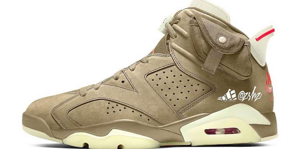 DH0690-200 Travis Scott x Air Jordan 6 “British Khaki” to release this Spring 2021