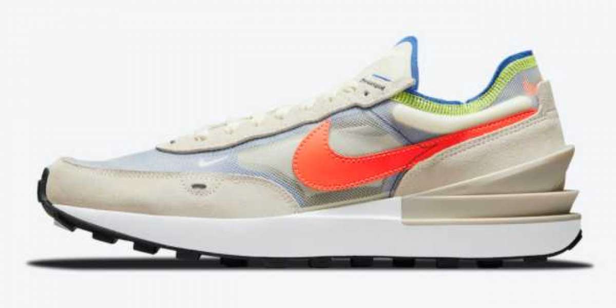 2021 New Nike Waffle One Coconut Milk/Hyper Crimson-Hyper Royal DA7995-101