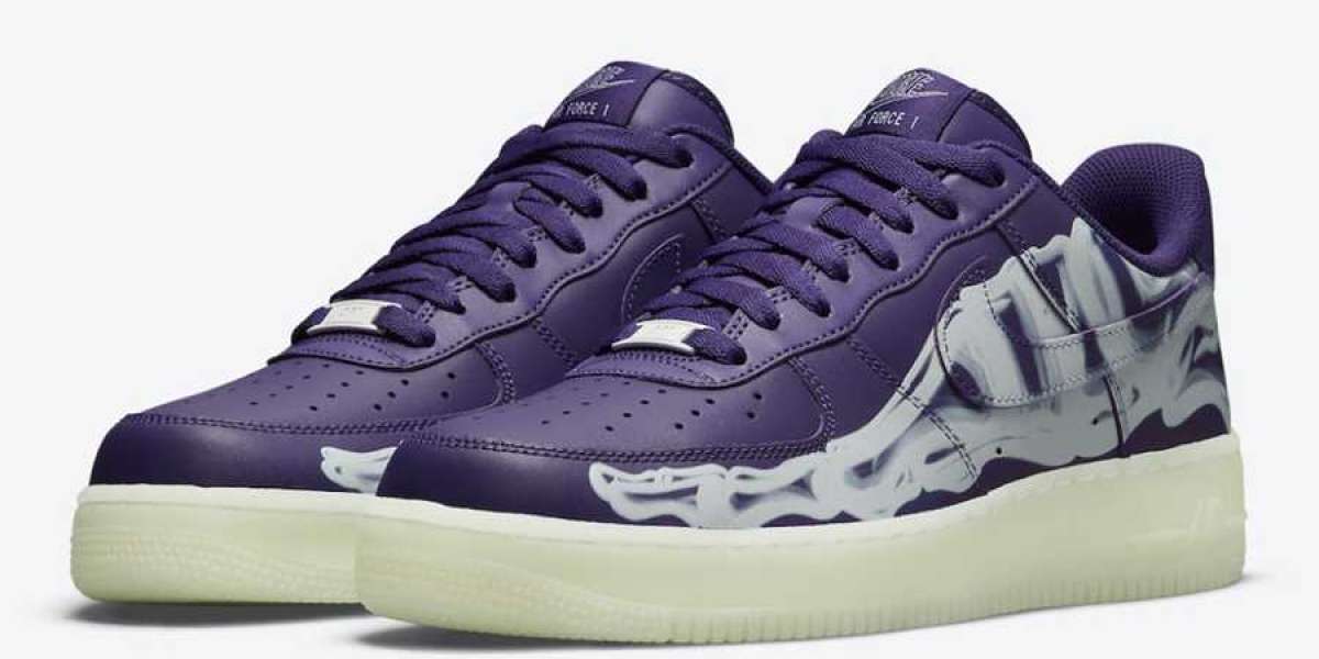 The new Halloween theme Nike Air Force 1 "Purple Skeleton" is now on sale