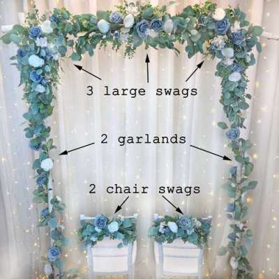 DUSTY BLUE Wedding Arch Flowers | Wedding Backdrop | Flower Swag | Wedding Decor (large swag) Profile Picture