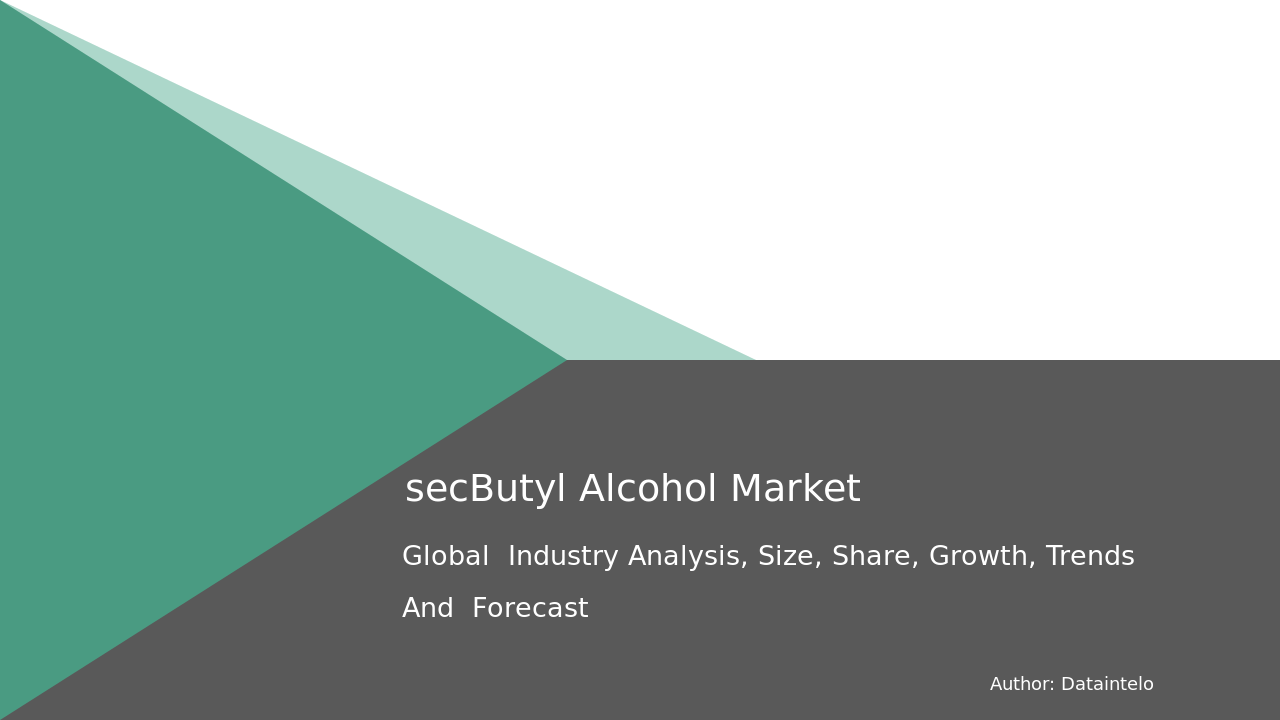 Sec-Butyl Alcohol Market Size, Share & Growth, Forecast | 2032