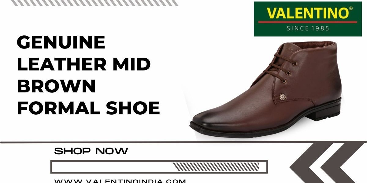 Genuine Leather Mid Brown Formal Shoe – Timeless Elegance for Men