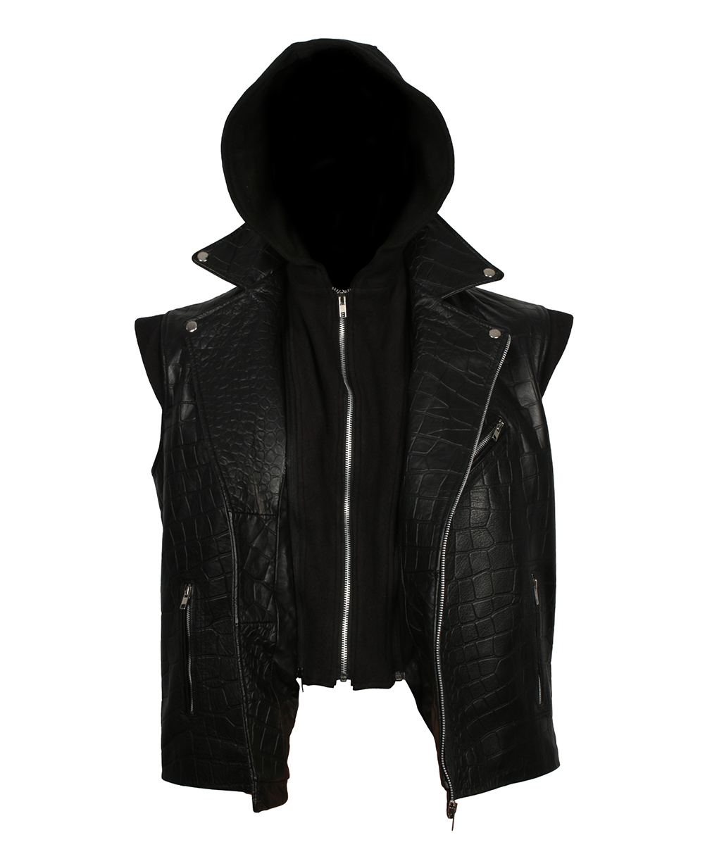 AJ Styles Black Leather Vest