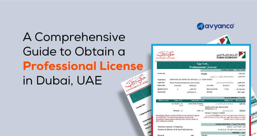 Professional License in Dubai and the UAE - Avyanco