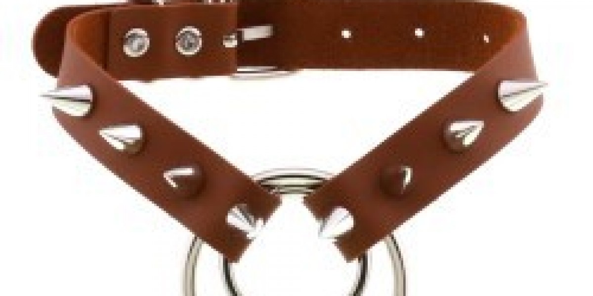 little devil pu leather bat wing collar fi557