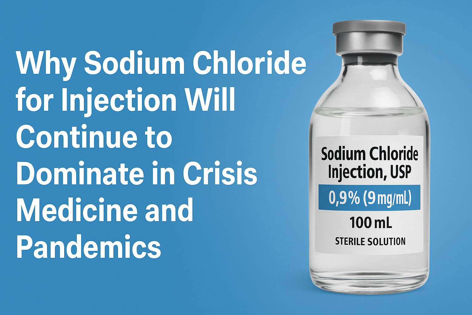 Why Sodium Chloride for Injection Will Continue to Dominate in Crisis Medicine and Pandemics