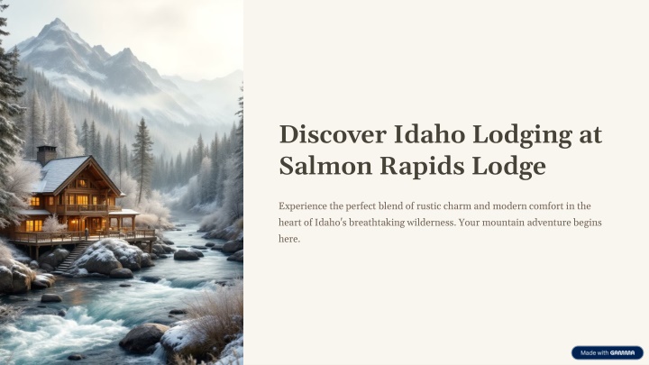 PPT - Discover Idaho Lodging at Salmon Rapids Lodge PowerPoint Presentation - ID:14766207