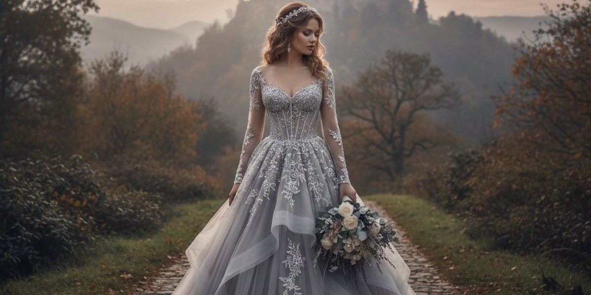Gray Bridal Dresses for Timeless Bridal Fashion