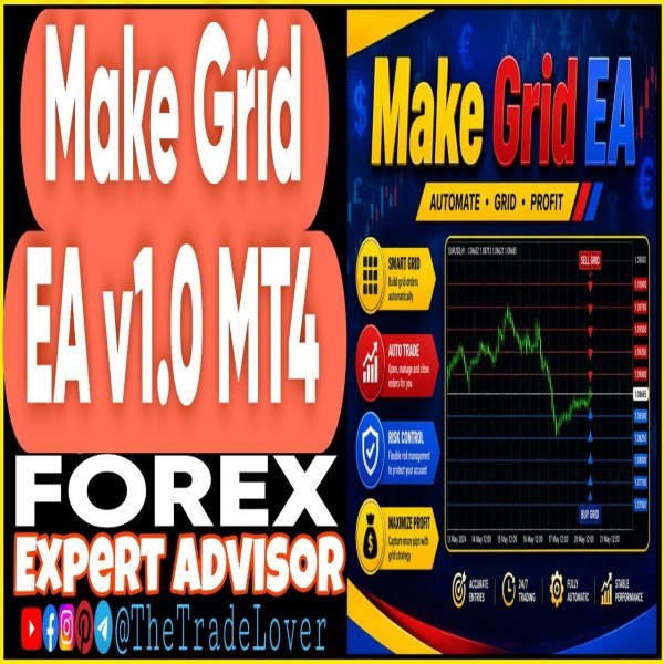 Make Grid EA v1.0 MQ4 Source Code (Works on Build 1471) | Forex Robot | MT4 Expert Advisor - The Trade Lovers