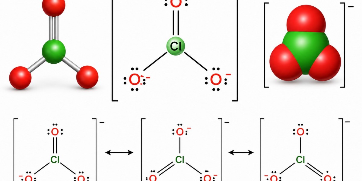The Lewis dot structure of ClO3 is also useful for predicting molecular geometry. Electron pairs surrounding the chlorin