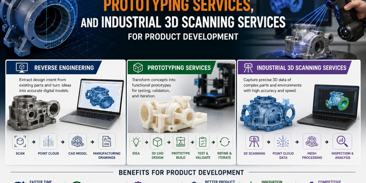 How Reverse Engineering, Prototyping Services, and Industrial 3D Scanning Services Support Modern Manufacturing