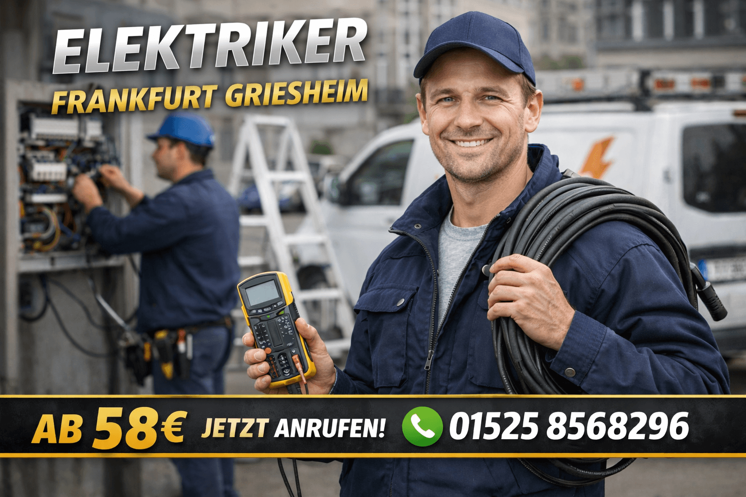 Elektriker Frankfurt Griesheim | 24h schnelle Service ab 58€