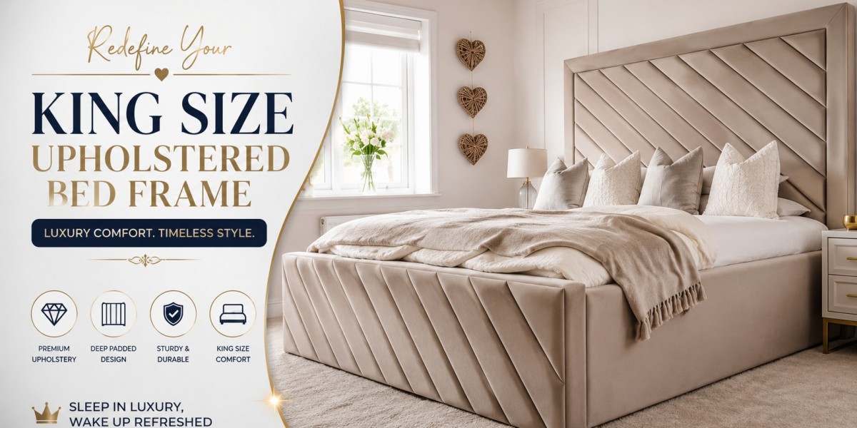 King Size Upholstered Bed Frame | UK Sizing Explained
