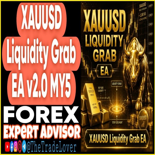 XAUUSD Liquidity Grab EA v2.0 MT5 (Works on Build 6061) | Forex Robot | MT5 Expert Advisor - The Trade Lovers